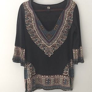Lucky Brand Hippie Medallion Tunic, sz S